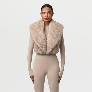 Naked Wardrobe Faux Fur Plush Vest SOLD OUT LIMITED EDITION
